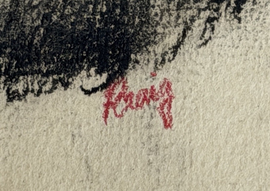 Vintage Original Disney Squirrel Hand Drawing Signed Art