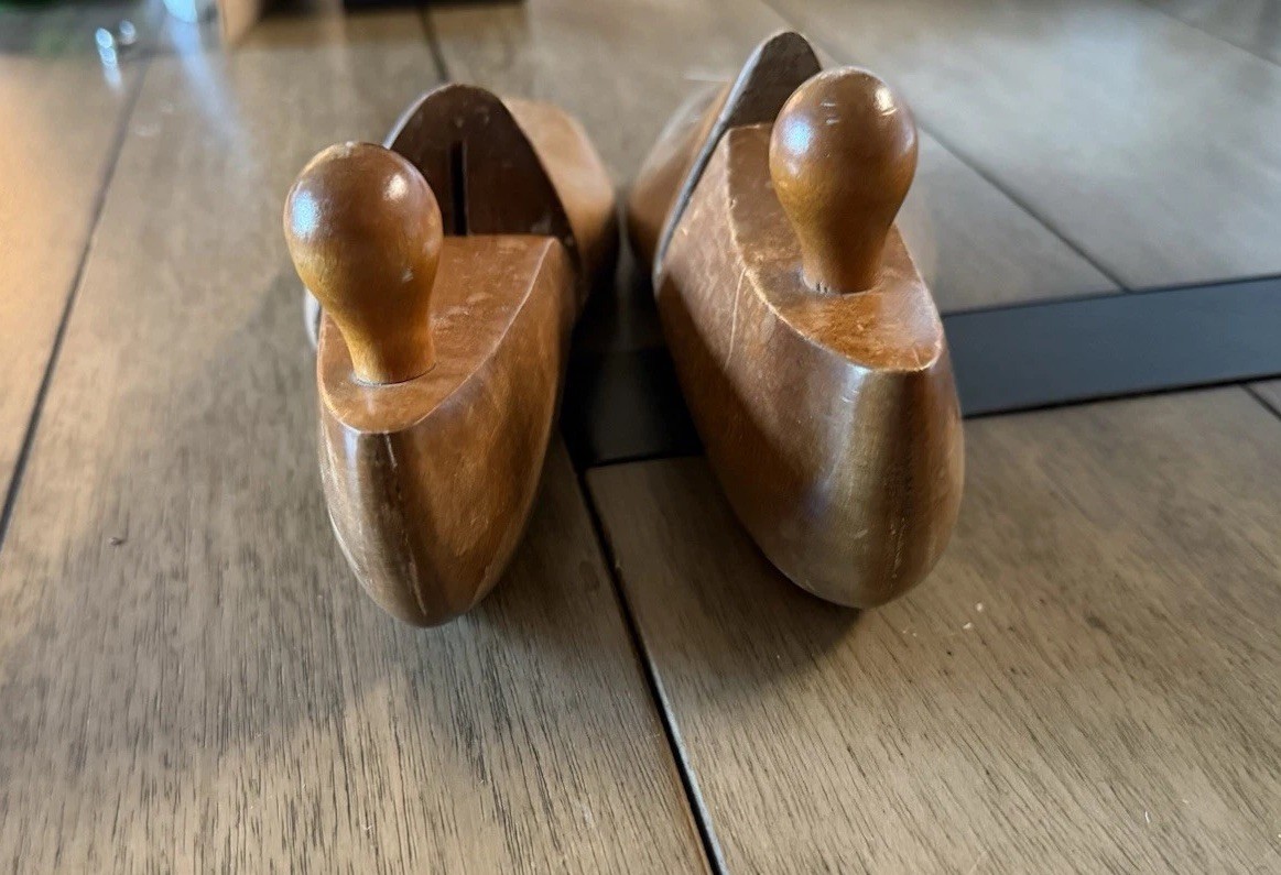 Vintage wooden shoe trees or stretchers