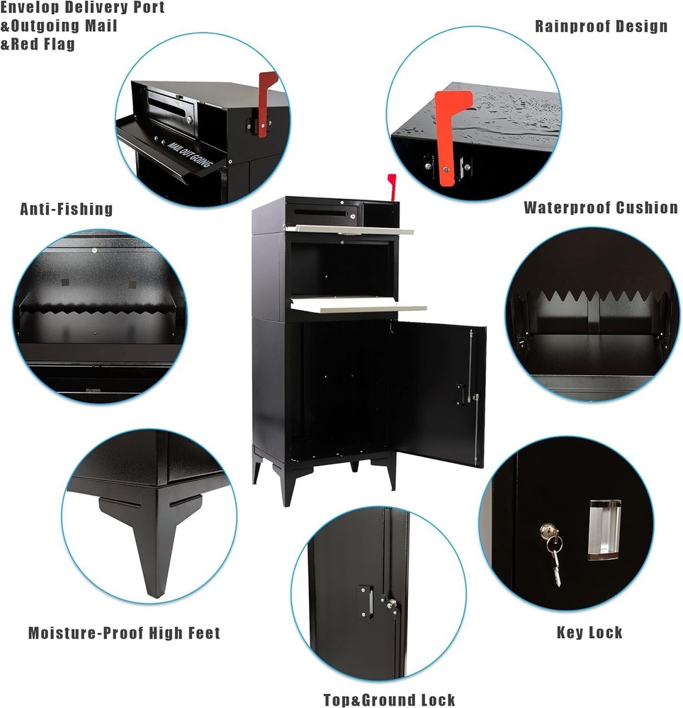 Pochar Large Package Delivery Boxes for Outside, Extra Large Mailbox for Parcel
