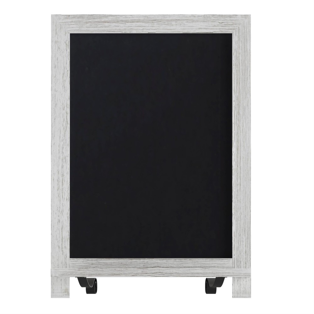 10 Pack 12" x 17" Tabletop or Wall Mount Magnetic Chalkboards - Whitewashed