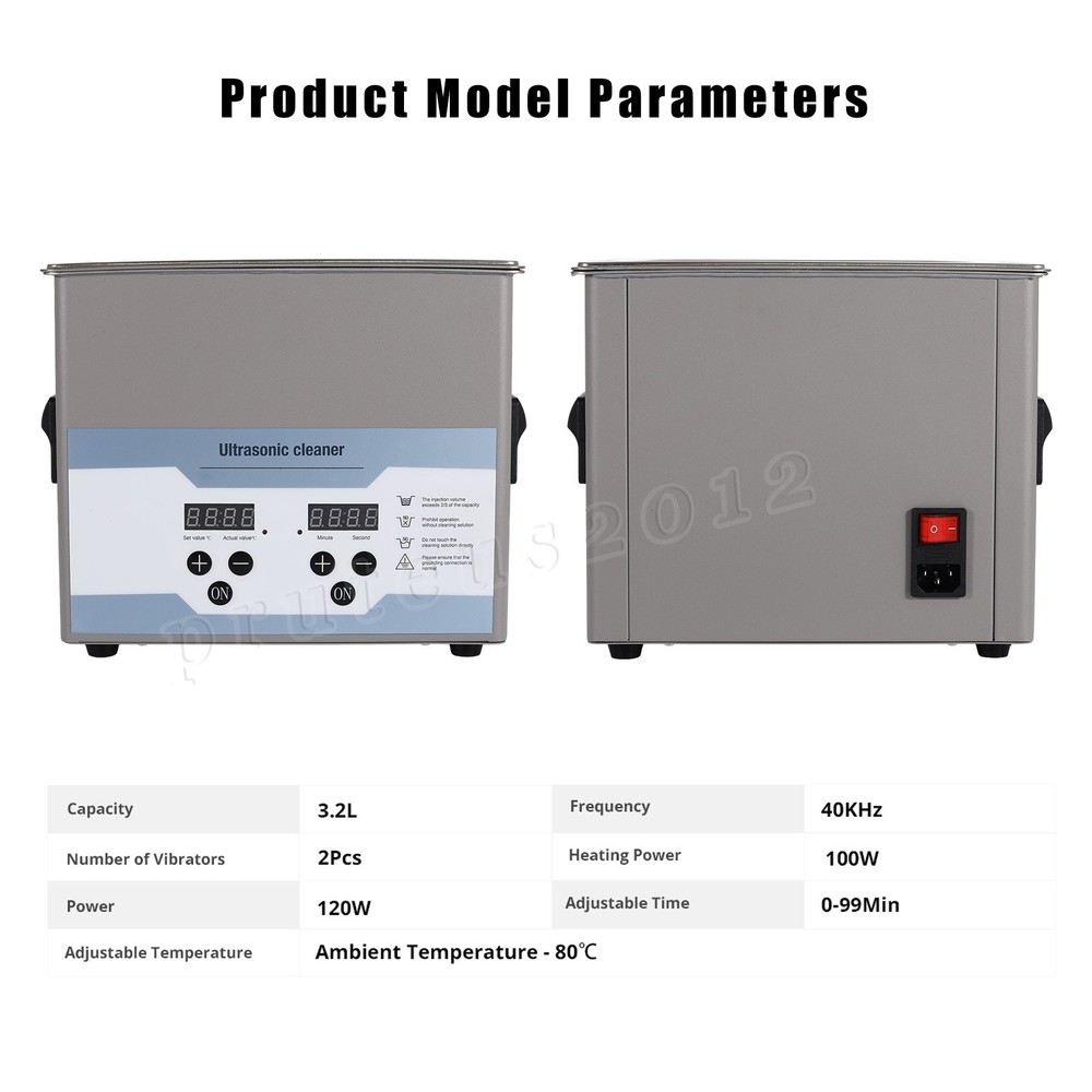 3.2L Ultrasonic Cleaner Cleaning Machine Digital Adjustable