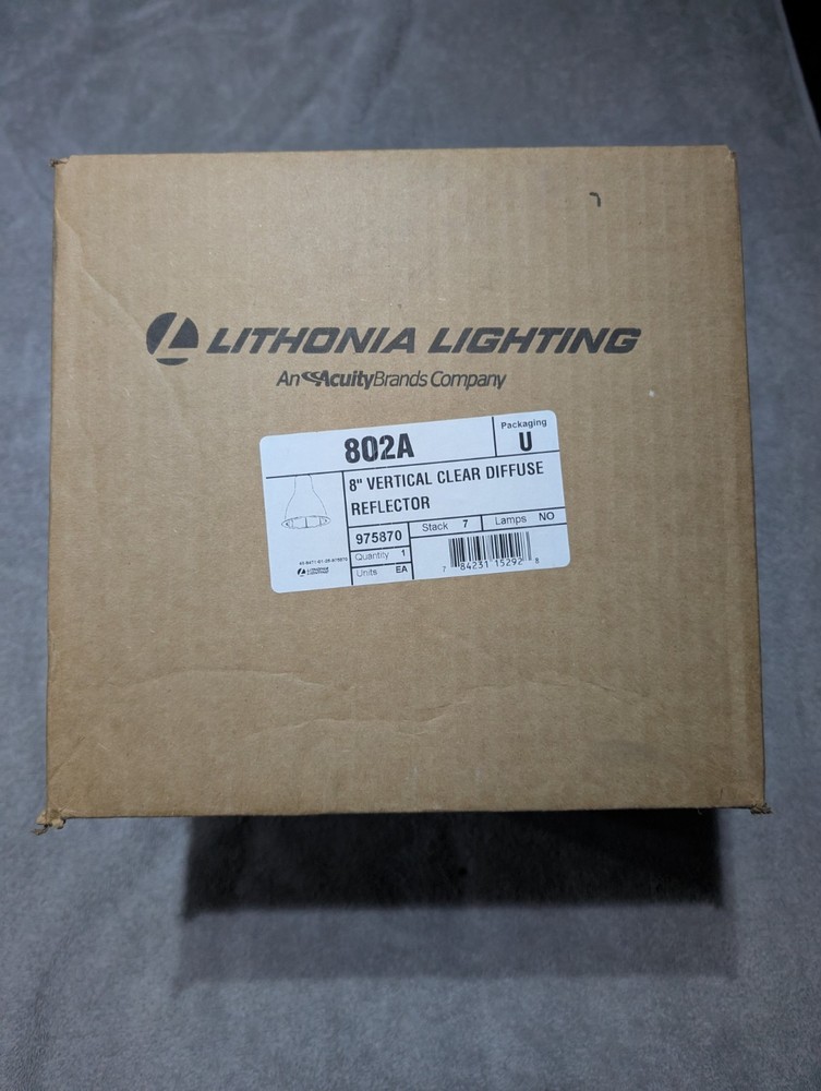 Lithonia Lighting Eight Inch Vertical Clear Diffuse Reflector