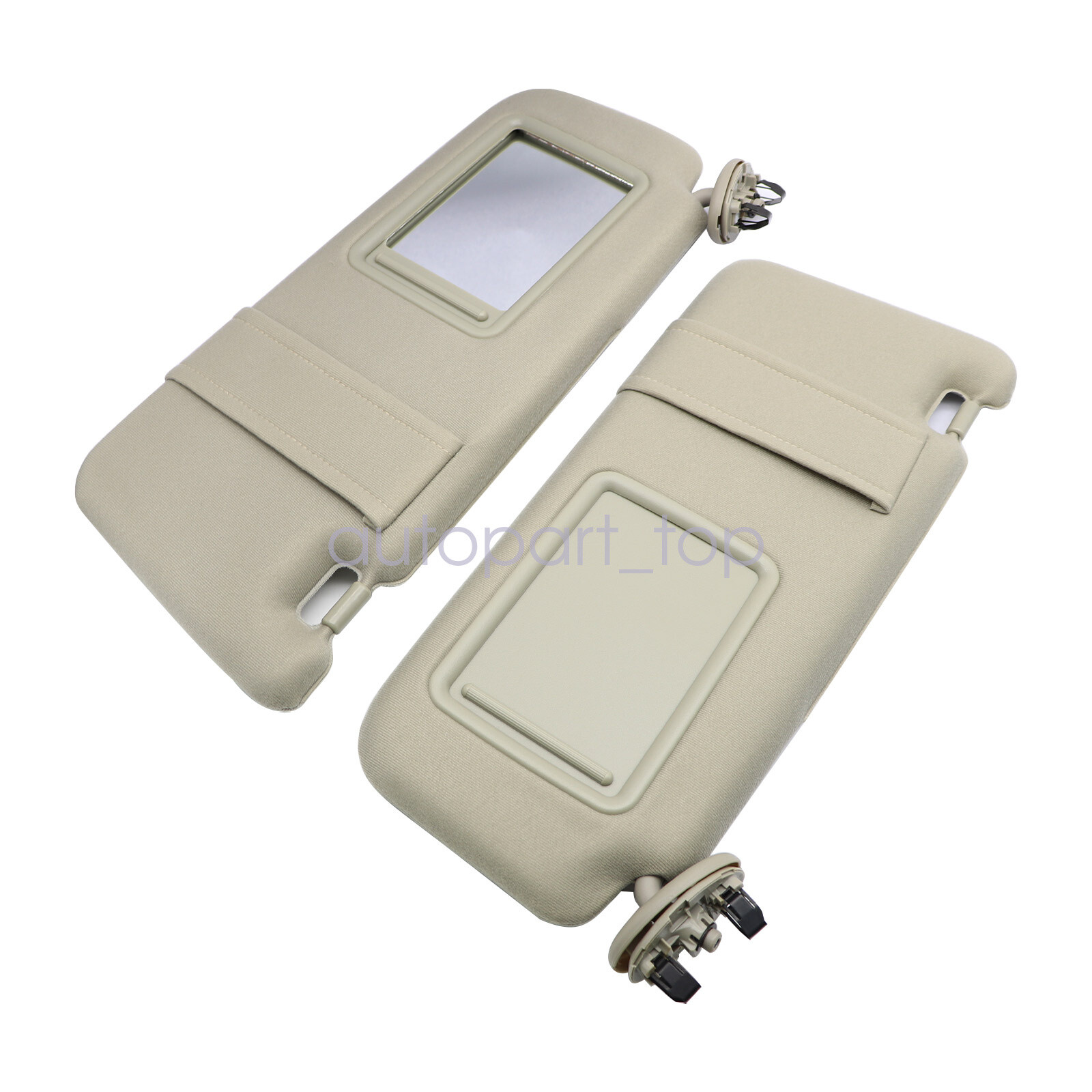 2Pc Fits 2007-2011 Toyota Camry Tan Beige Sun Visor Pair Left Right 2.4 2.5 3.5L