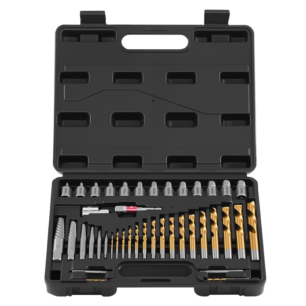 VEVOR Screw Extractor Set with Drill Bits Easy Out Bolt Extractors 41 Pieces