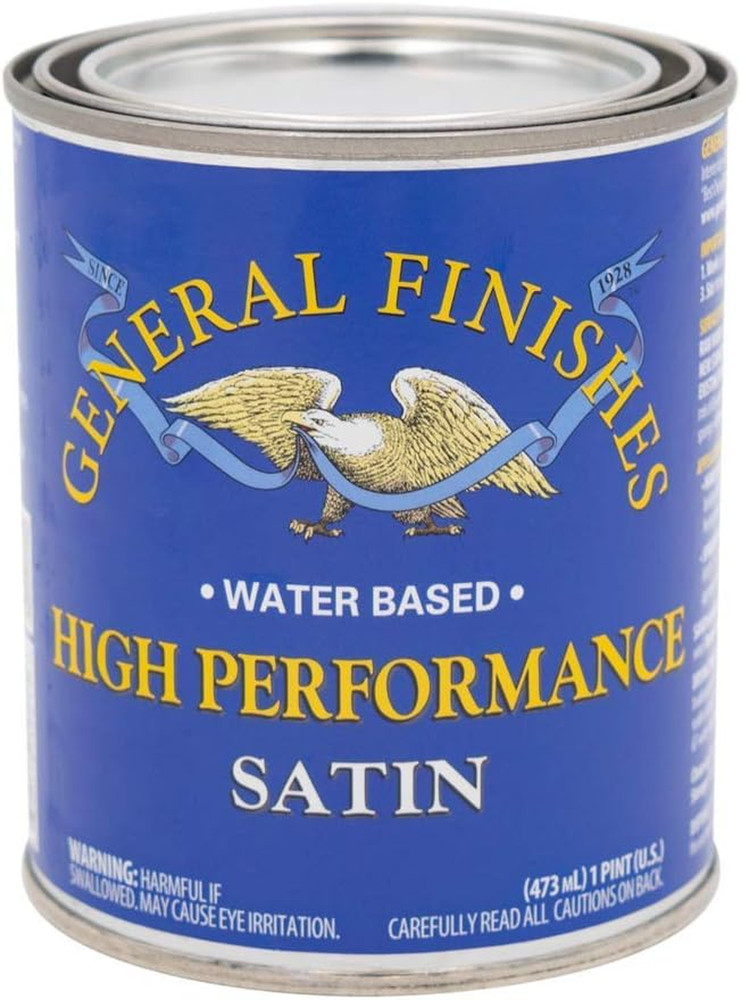 High Performance Water Based Topcoat, 1 Pint, Satin