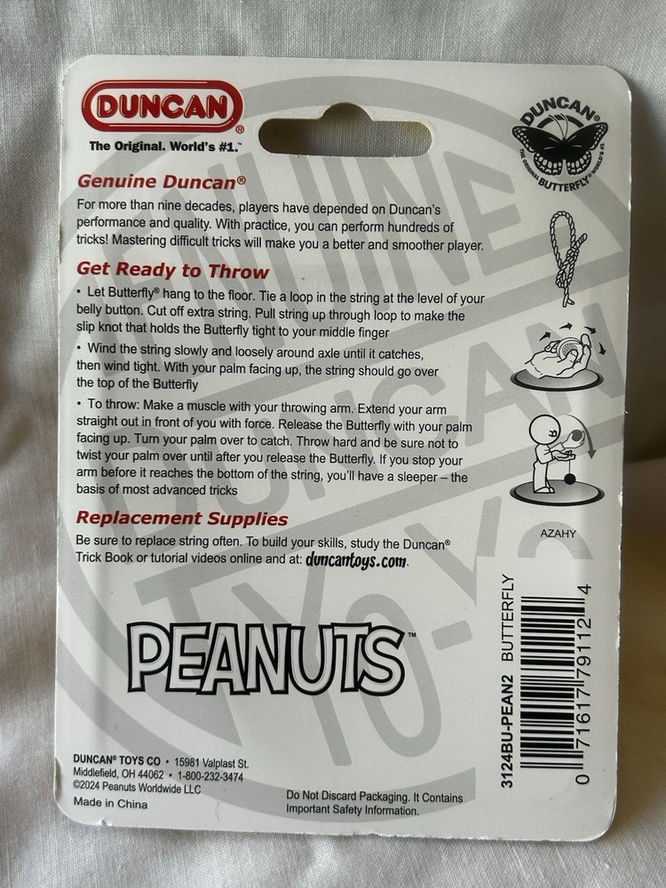 Peanuts Snoopy Butterfly Duncan Yoyo.