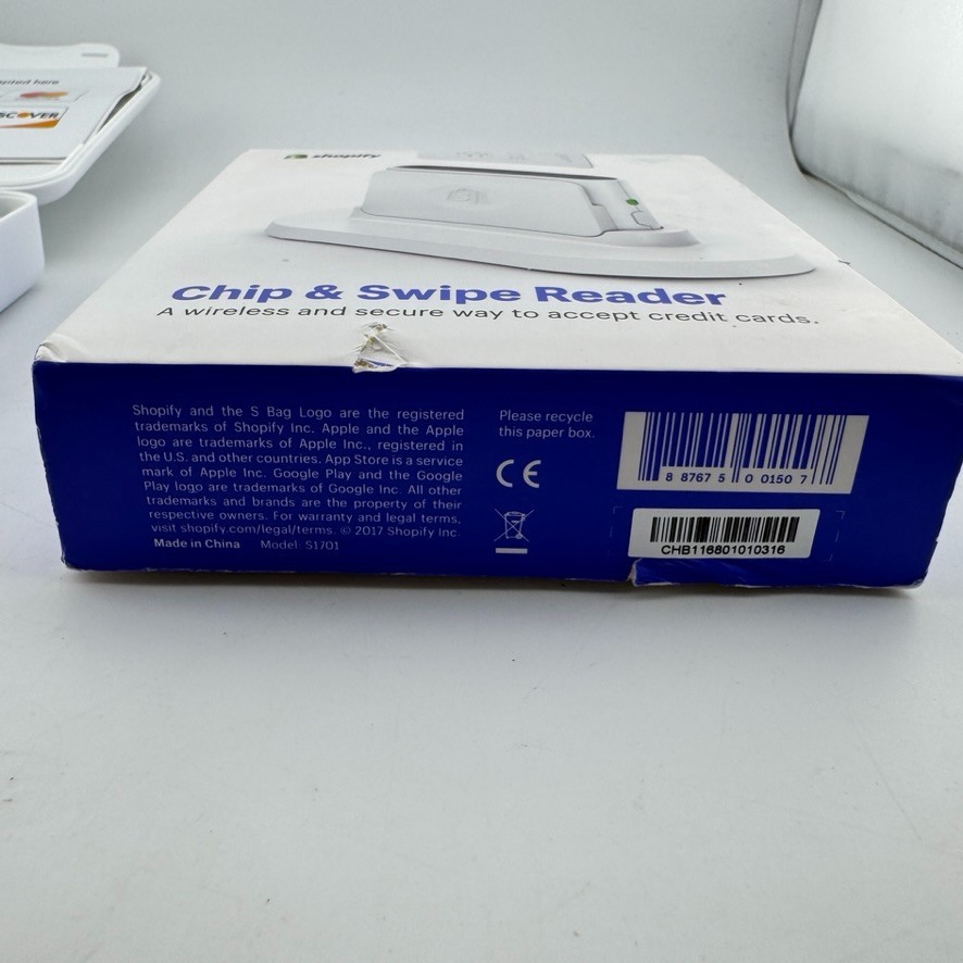 Shopify Chip & Swipe Reader Model S1701 New Open Box