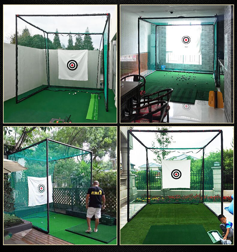 9.8ft Cube Golf Hitting Driving Cage Practice Net Training Aid Golf Target