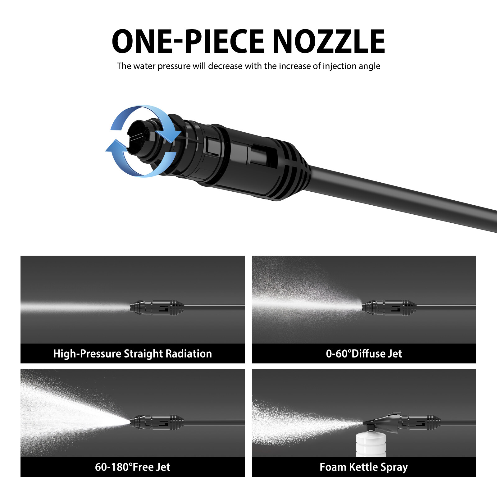 6000 PSI Electric Pressure Washer High Pressure Washer Portable Powered Washer