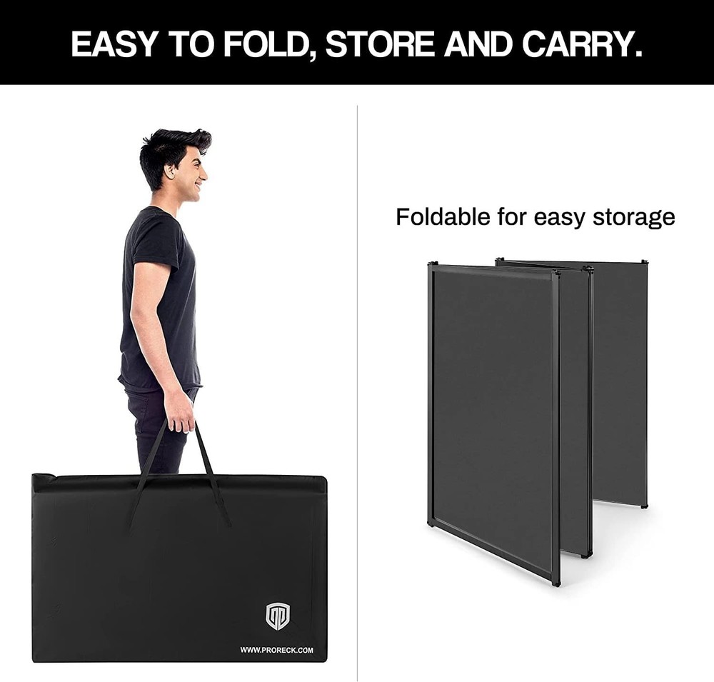 PRORECK DJ Foldable Facade Portable Event Booth Panels Frame Black Bag