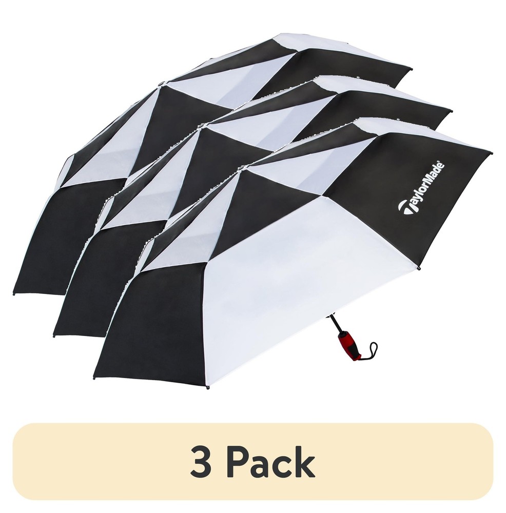 (2 pack Vortexvent Compact Golf Umbrella 47-inch Black