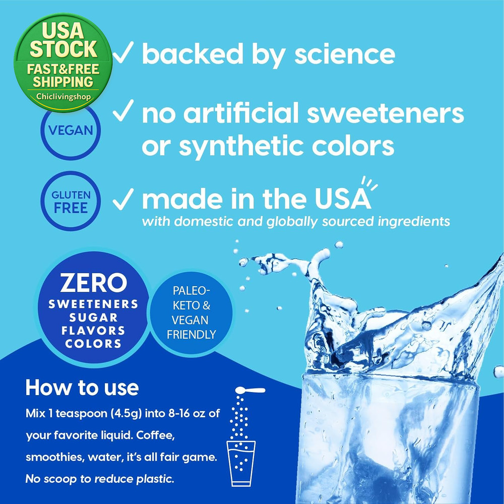 Hydration Powder Unflavored Electrolyte Rehydration Mix 50 Servings Zero Sugar