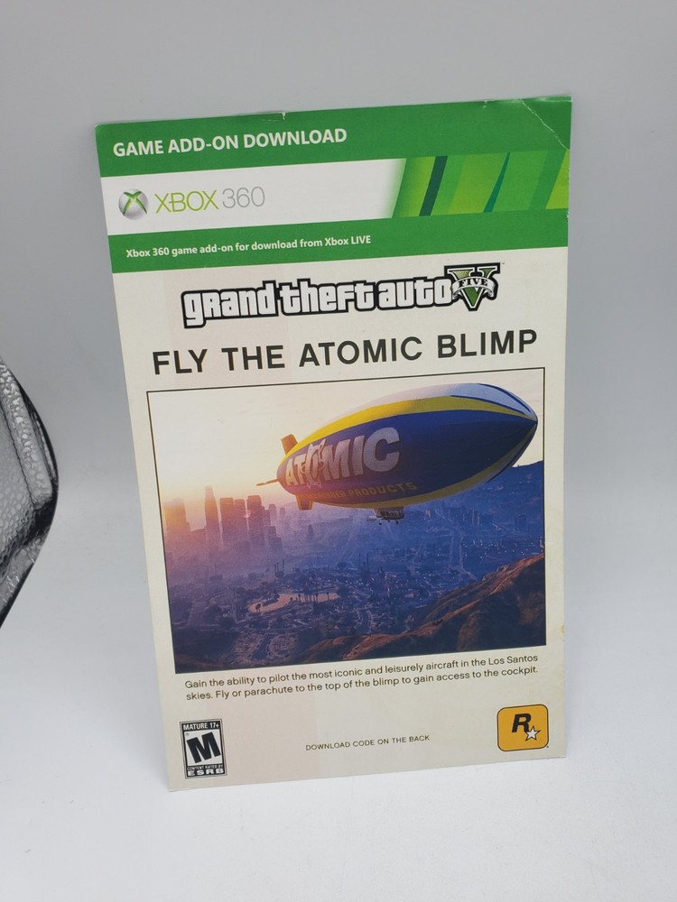 GTA V Atomic Blimp CODE EXPIRED Xbox 260 INSERT ONLY Authentic
