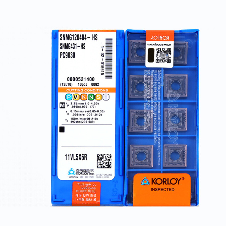 KORLOY SNMG120404-HS PC9030  Carbide Inserts CNC TOOL