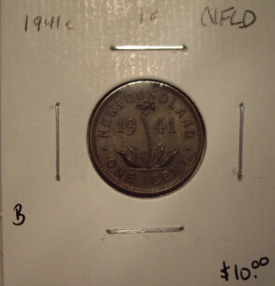 B Canada Newfoundland 1941C Small Cent