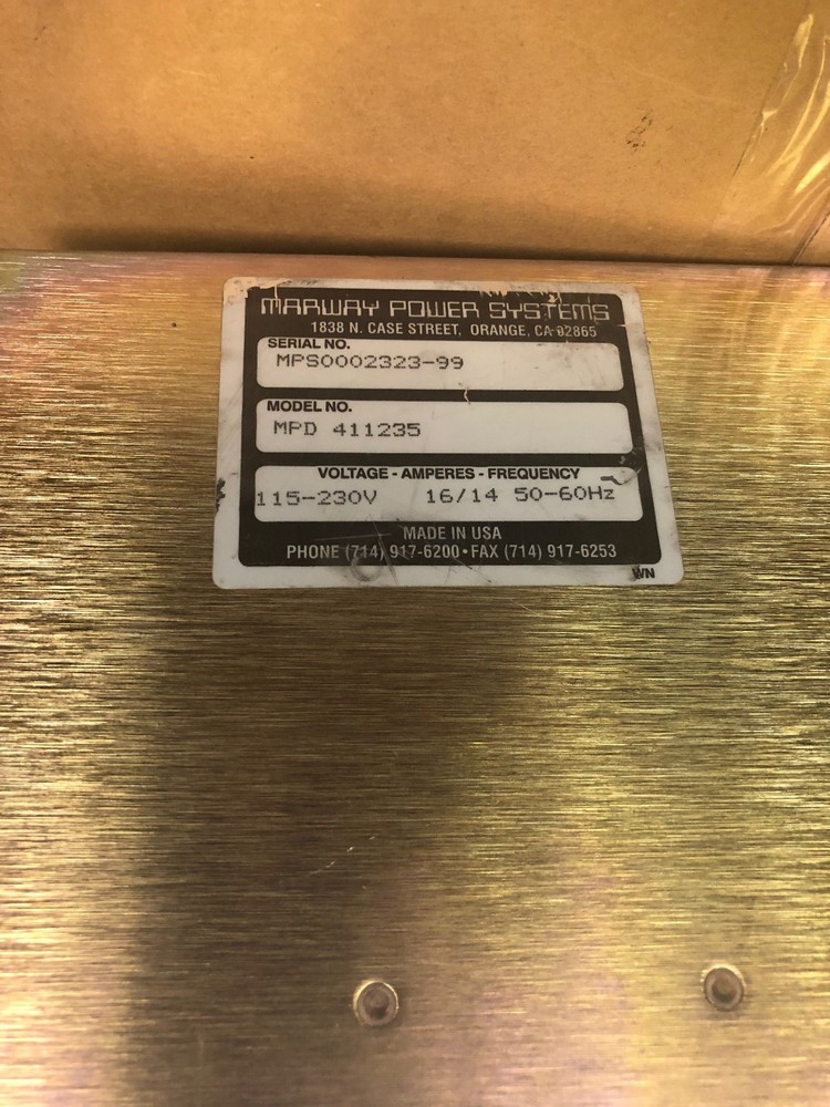 Marway Power Systems MPD 411235 Power Distribution Unit