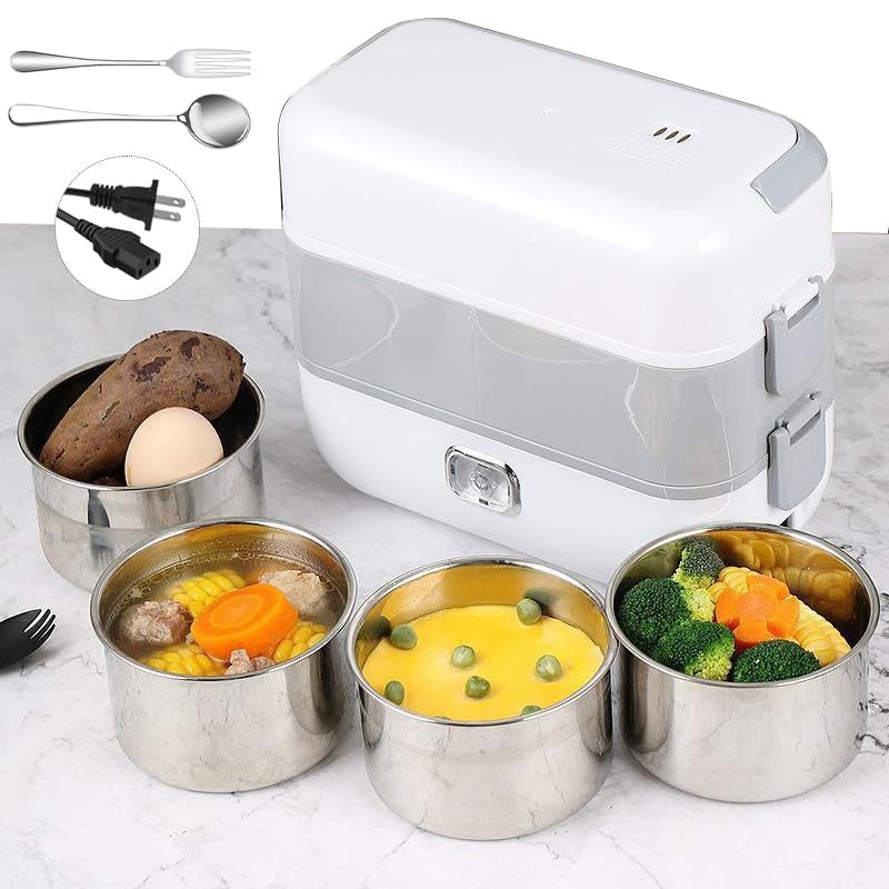 Electric Lunch Box, 200W Removable Heated Lunch Boxes for Working Men, 2L Cap...