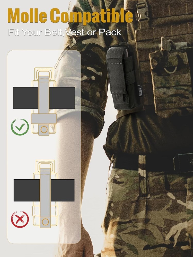 Flashlight Holster Flashlight Holder Molle Flashlight Holster Tactical Flashligh