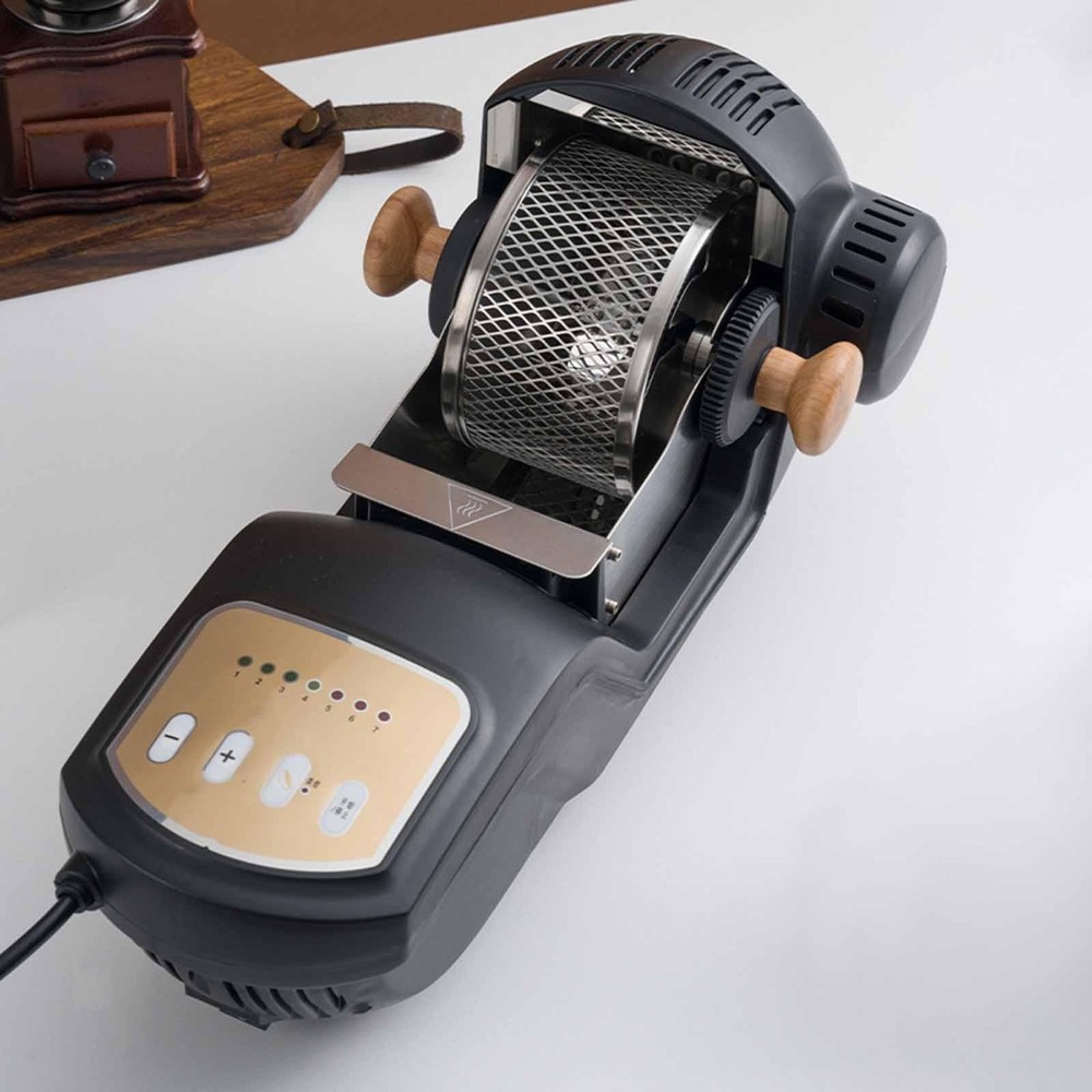 Mini Coffee Bean Roaster Adjustable Temperature Drum Roaster Machine for