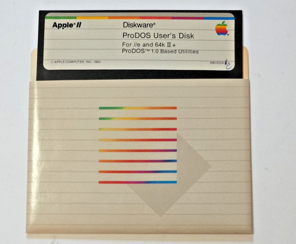 Apple II - 5.25" Diskware ProDos User's Disk 1.0 Based Utilities - TESTED