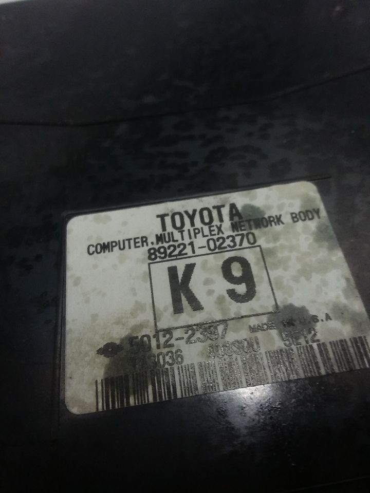 Multiplex Network Control Module Left Hand Dash Body Fits 14-16 COROLLA 1661726