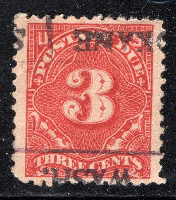 J63  3c Postage Due - SPLIT Precancel - Spokane, Wash. - used