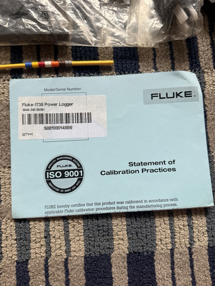 Fluke 1735 Three-Phase Power Logger w/ All Accessories