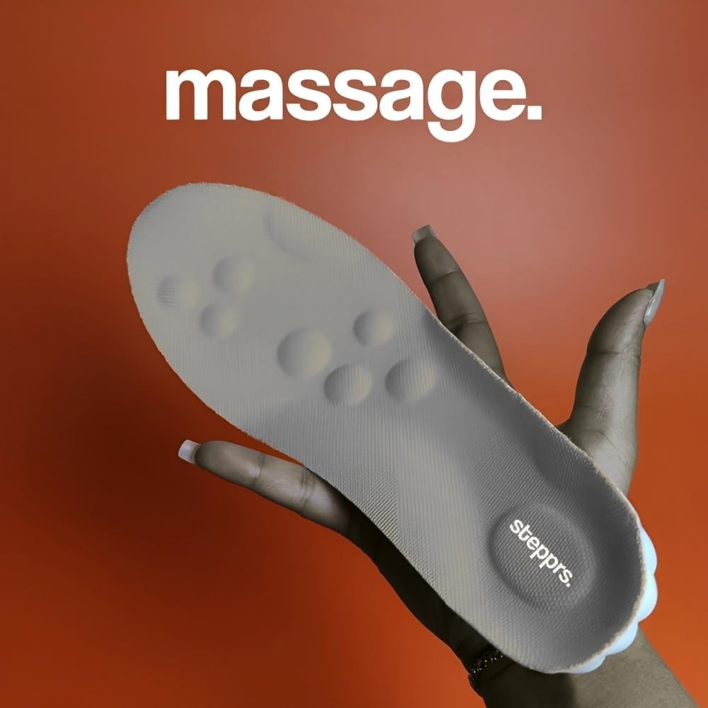 Original Stepprs Comfort Shoe Insoles Steppers Cloud Soles for Men Women (Gray)