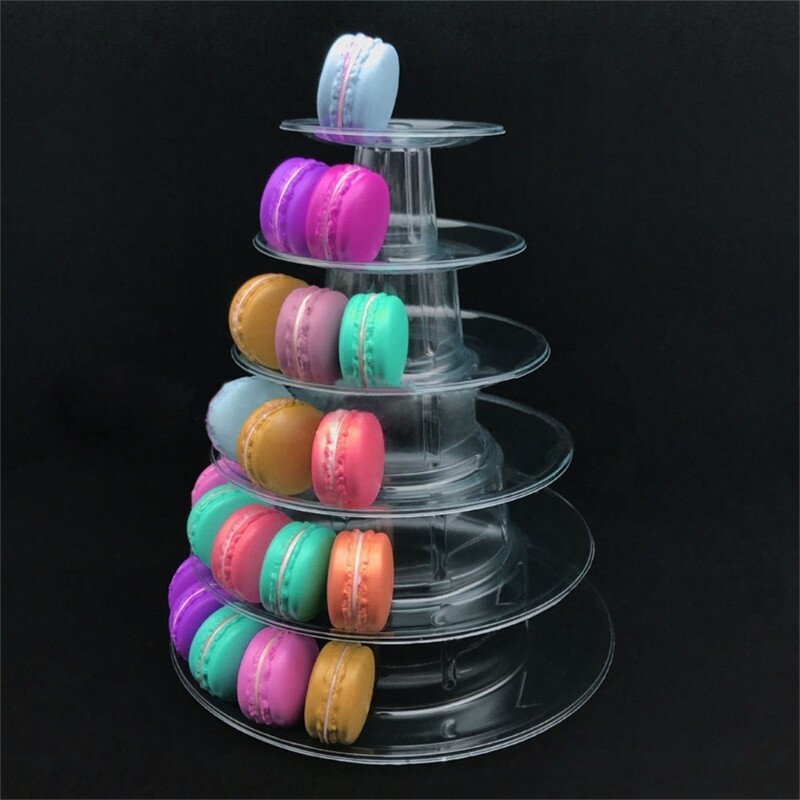 Dessert Display Rack Stackable Cake Holder PET Material Cake Display Stand