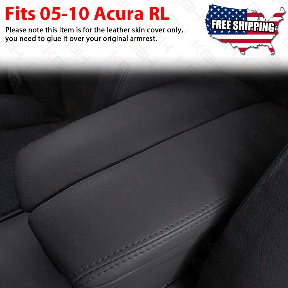 Fits 2005 2006 2007-2010 Acura RL Center Console Lid Armrest Vinyl Cover Black