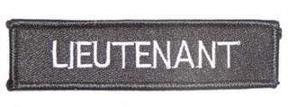 LIEUTENANT NAME/RANK CHOPPER PATCH PT1177