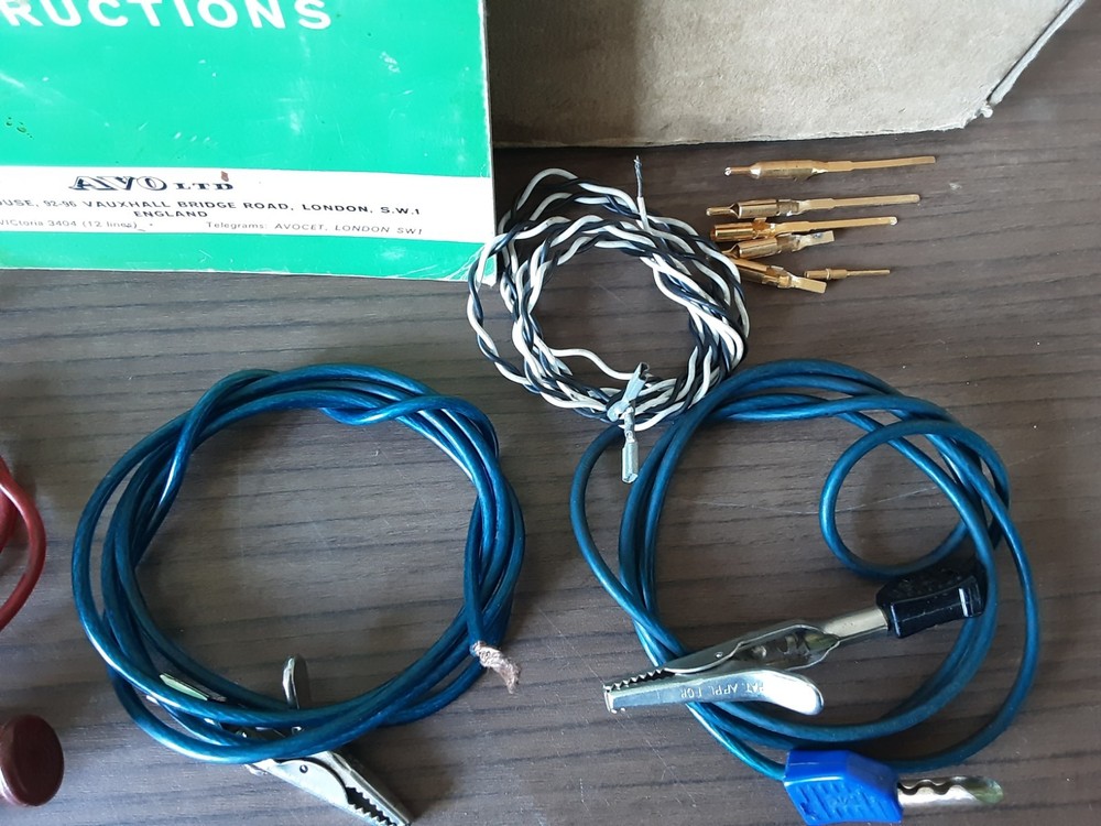 Avometer Model 9 Mk11. Universal. Instructions, Cables. Spares or repairs. Boxed