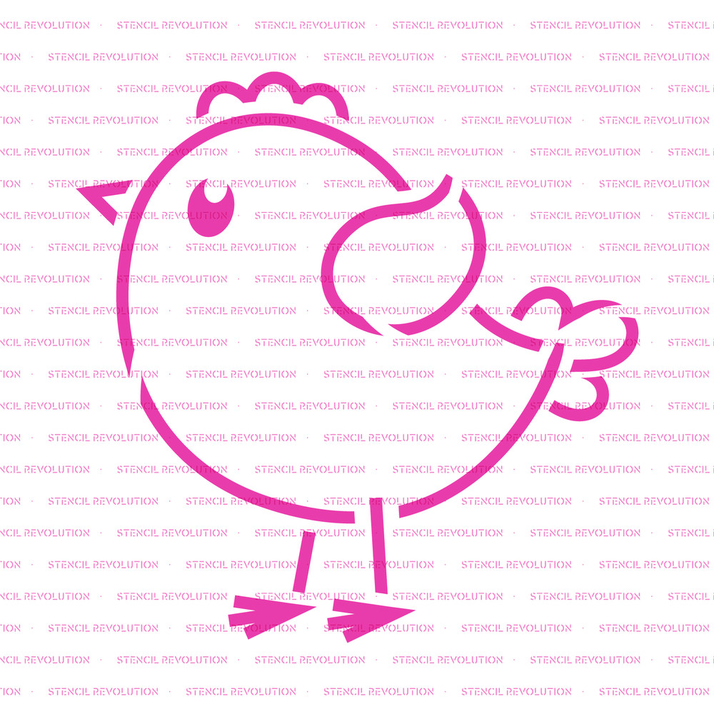 Easter Chick Cookie Stencil - Durable & Reusable Mylar Stencils