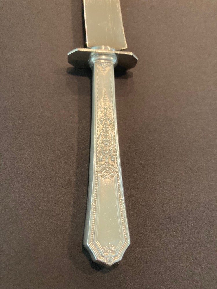 1847 Rogers Bros Ancestral 1924 Silverplate Carving Set Knife & Sharper & Fork!