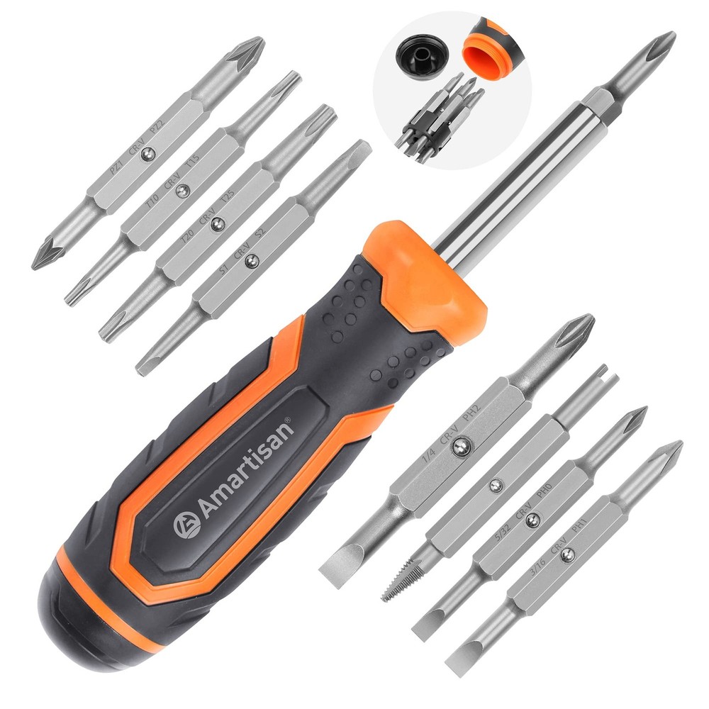 Amartisan 18-in-1 Multi-bit Screwdriver Set, Orange