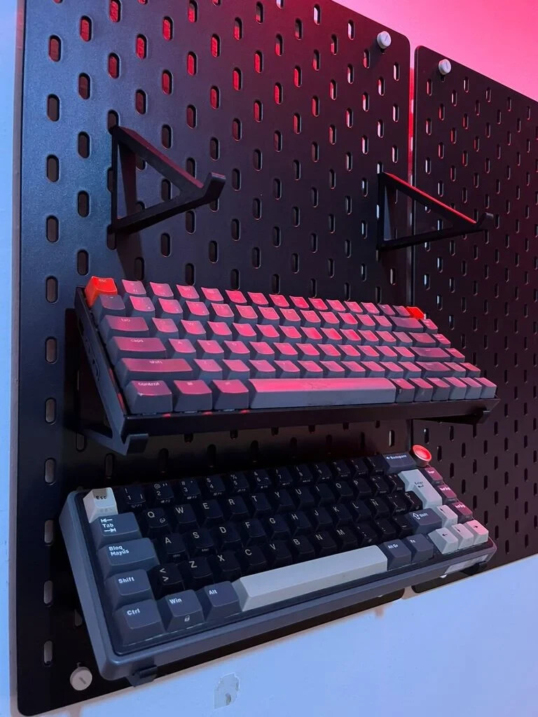 2x IKEA SKADIS PEGBOARD ACCESSORY Mechanical Keyboard Mount Holder