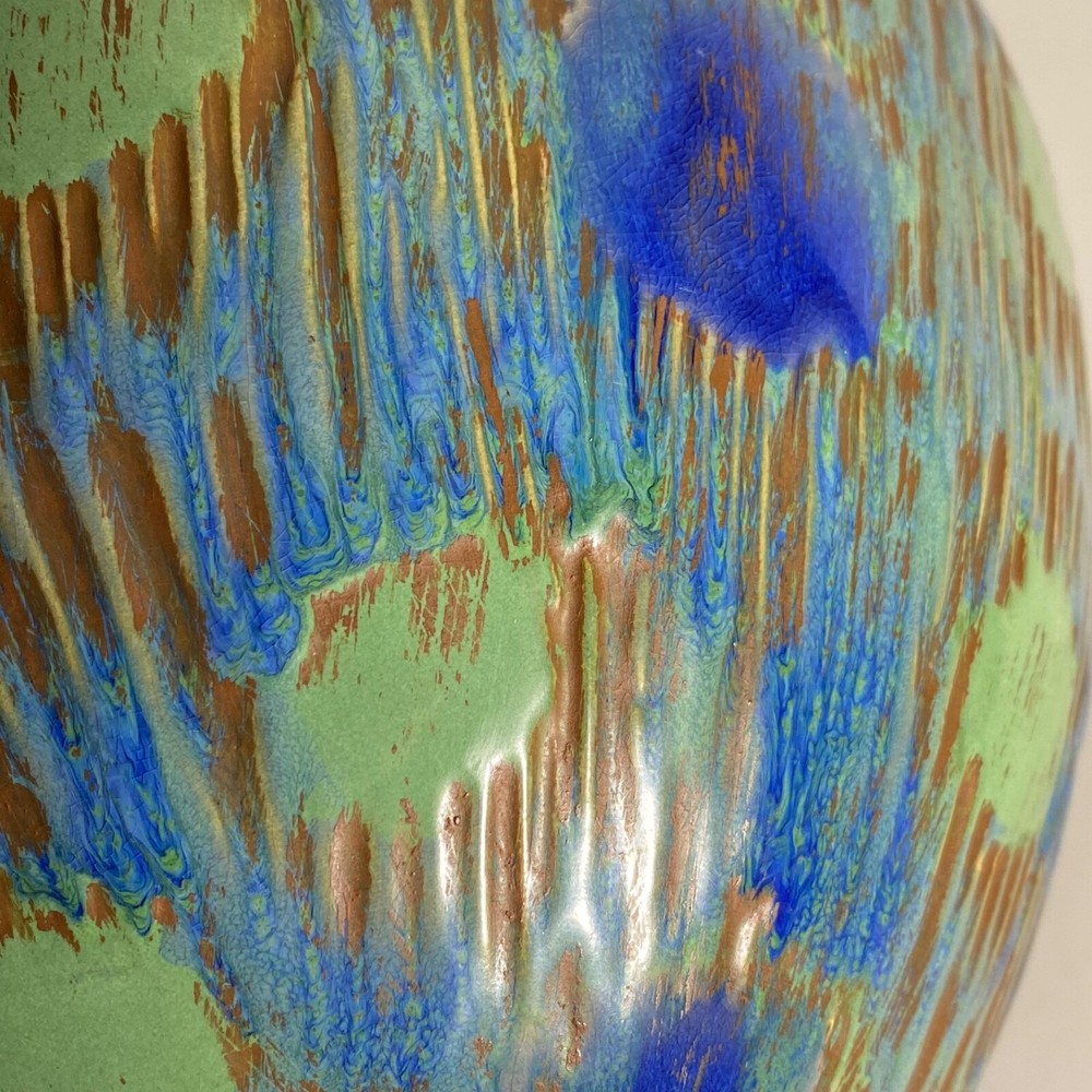 Vintage Ceramic Peacock Statement Vase 12"