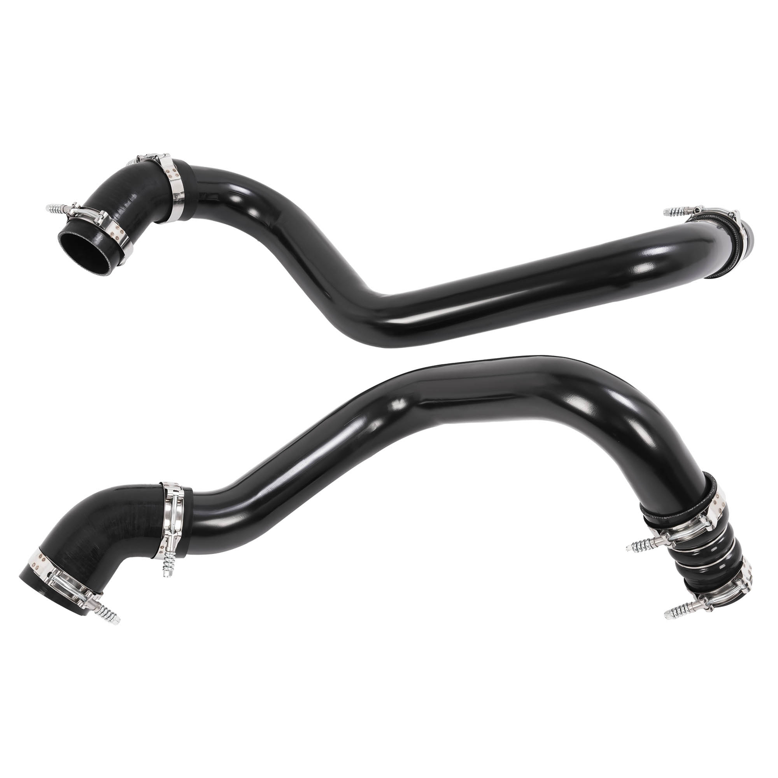 For 2002-2004 GMC 6.6L LB7 Duramax Diesel 3" Black Intercooler Pipe & Boot Kit