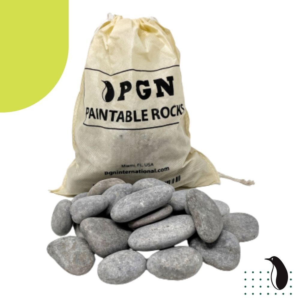 20 River Rocks for Painting, Flat & Smooth Stones, No Sharp Edges, 2" to 4"