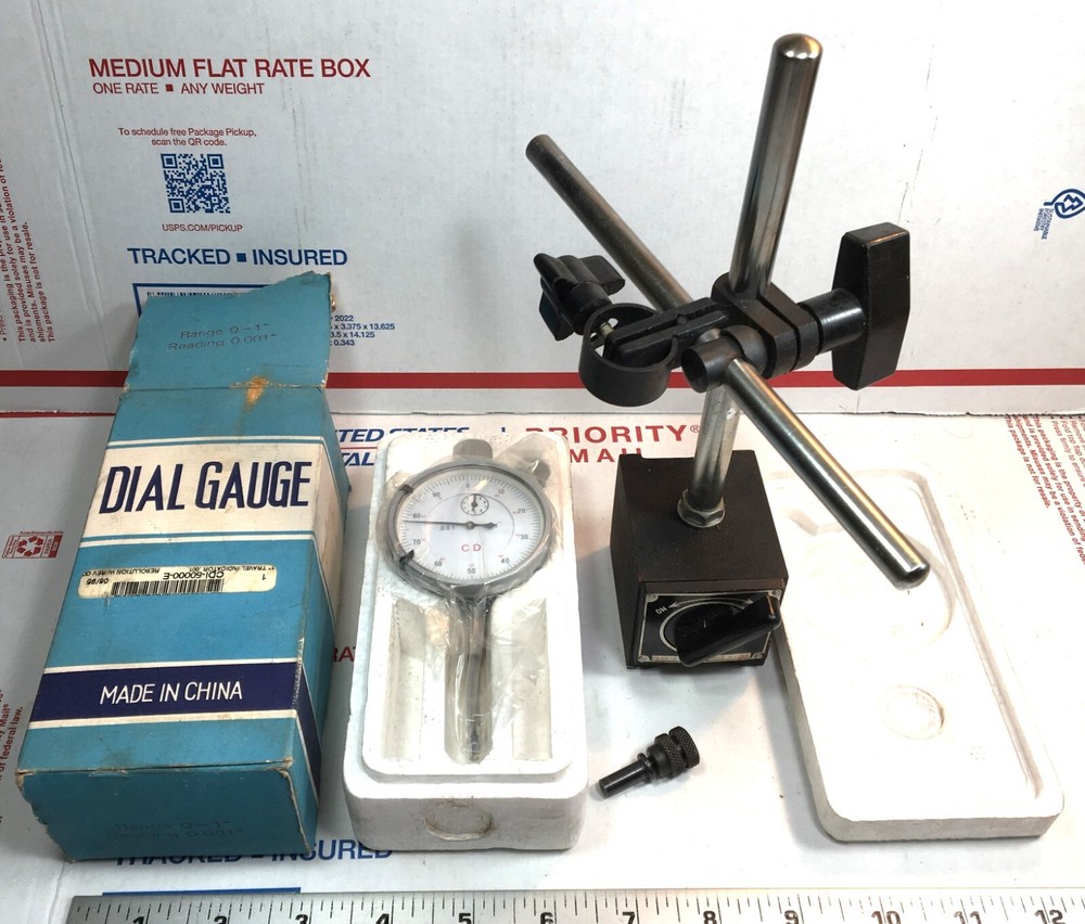 CDI 5000-E Dial Indicator Gauge & Magnetic Base - Toolmaker Machinist