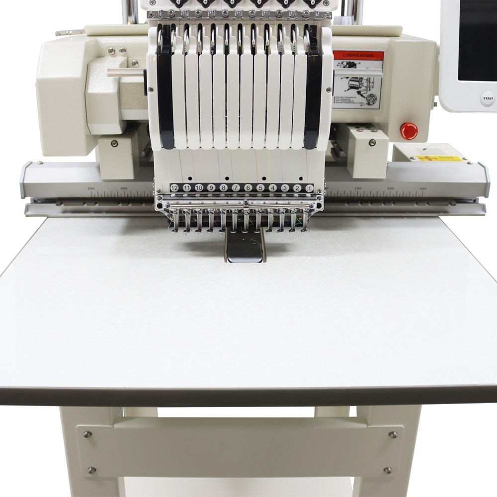 12 Needle Single Head Auto Embroidery Machine Computerized Sewing 110-220V
