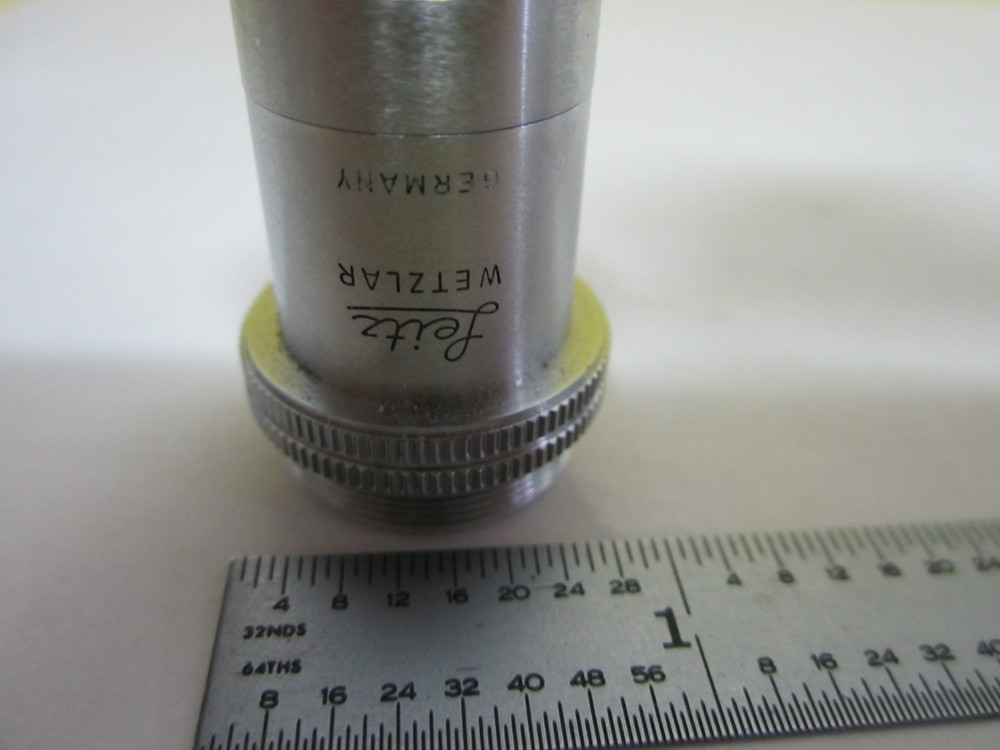 MICROSCOPE PART OBJECTIVE LEITZ GERMANY 3.2X P OPTICS BIN#U1-42