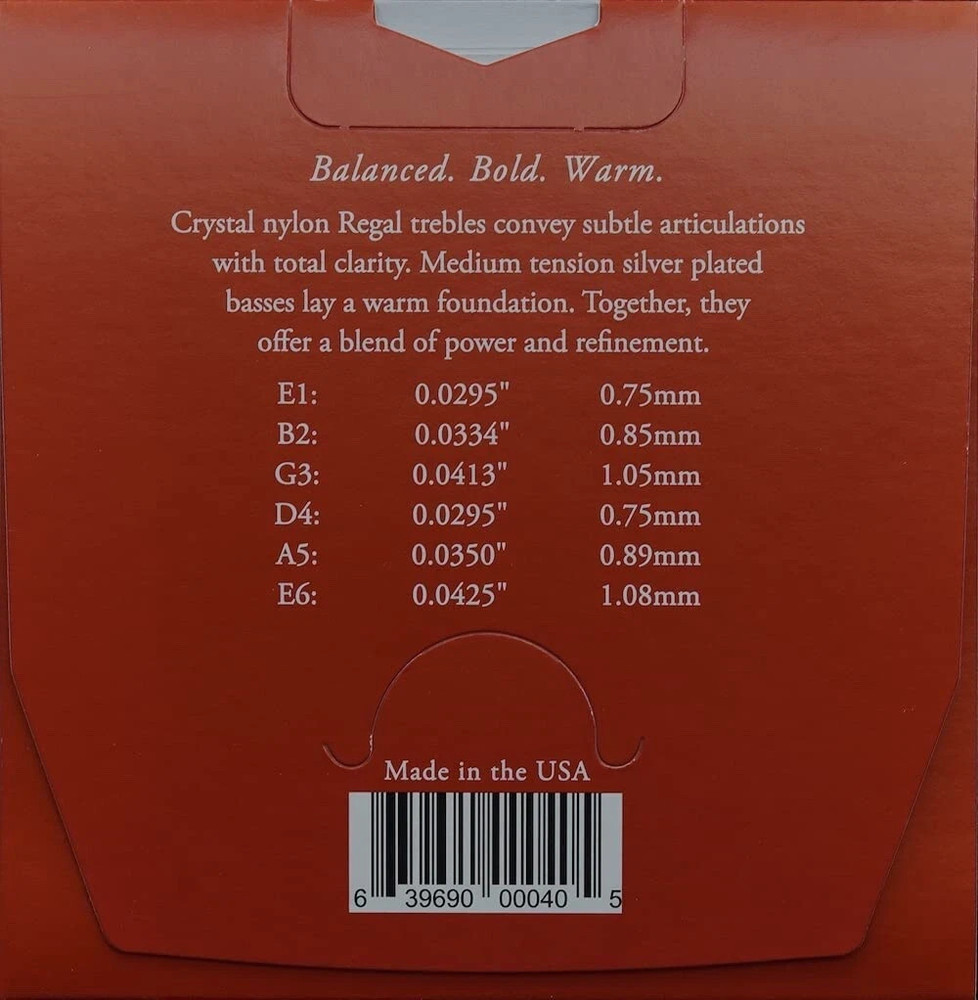 AUGUSTINE REGAL RED CLASSIC NYLON MEDIUM TENSION CLASSICAL GUITAR STRING SET