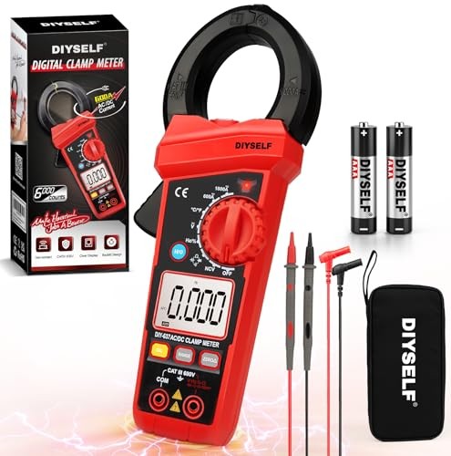 Digital Clamp Meter Multimeter for HVAC Tools 6000 Counts AC/DC Voltage
