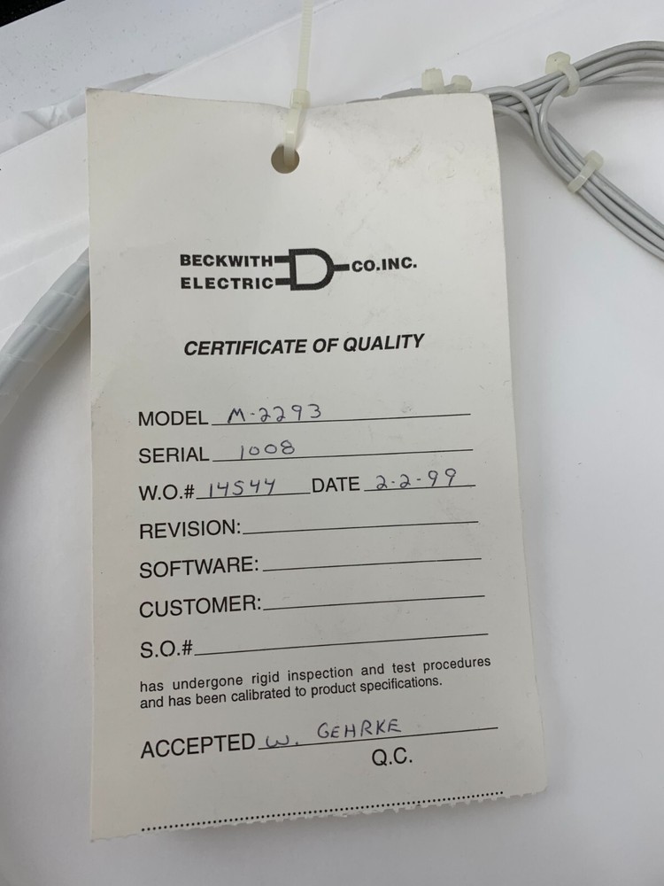 Beckwith Electric M-2293 Tap Changer Control