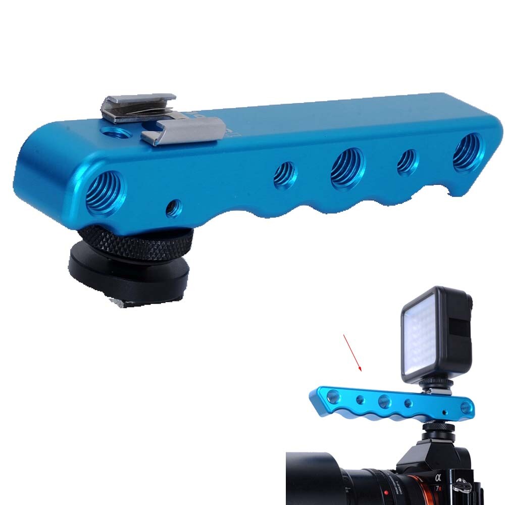 Portable DC/DV Camera Holder Bracket Support Speedlite LED Light Microphone