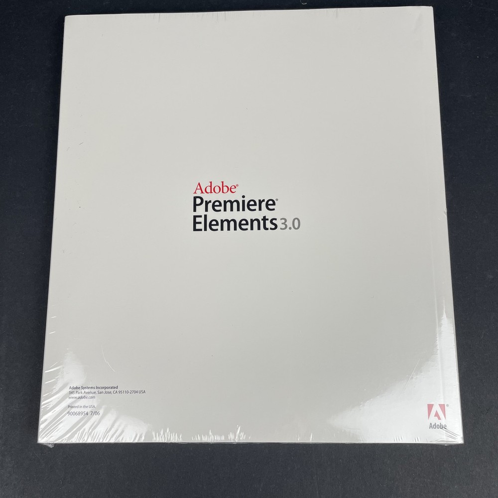 Adobe Photoshop Elements 5.0/Adobe Premiere 3.0 - 2 Disk Set - Sealed Guide