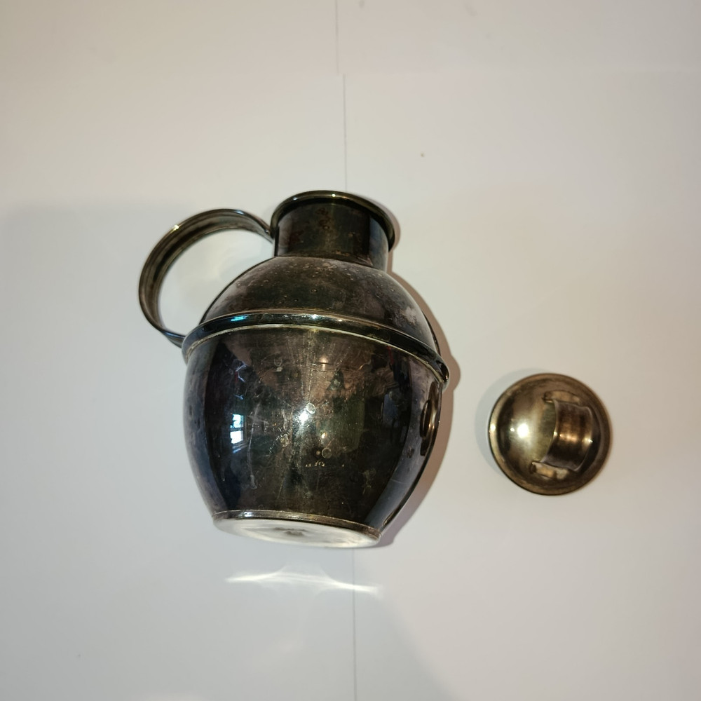 Vintage Channel Islands Mini Milk Can – Silver Plated EPC – Lidded Jug + Booklet