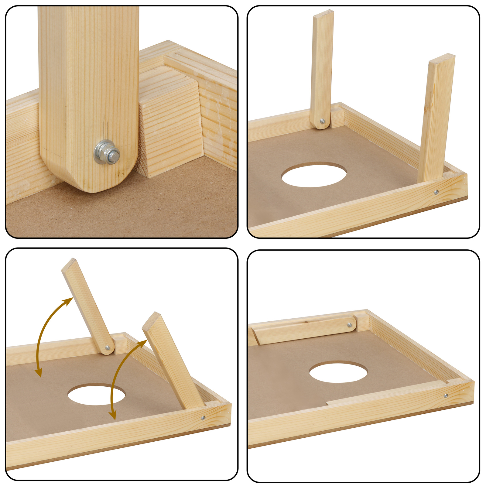 Cornhole Game Set 4x2FT Regulation Size Wood Cornhole Boards 8 Bean Bags w/ Case