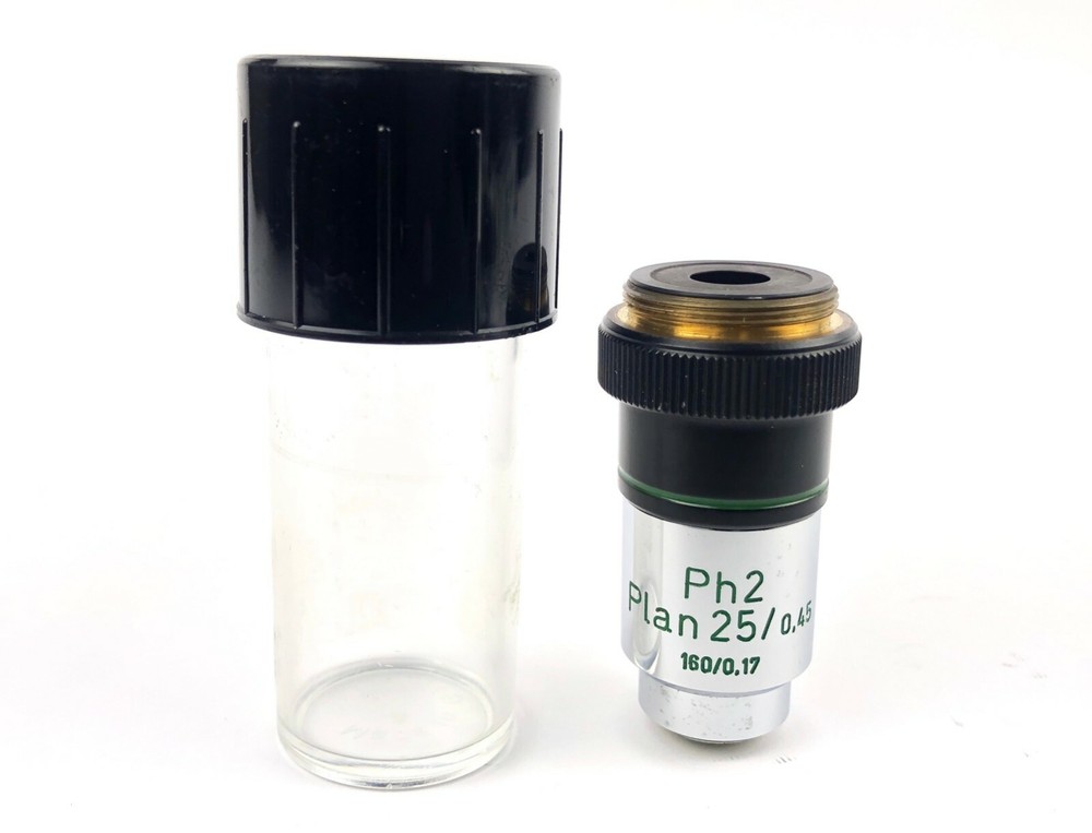 Carl Zeiss Microscope Objective Ph2 Plan 25x , 0.45 Tested & REFURBISHED